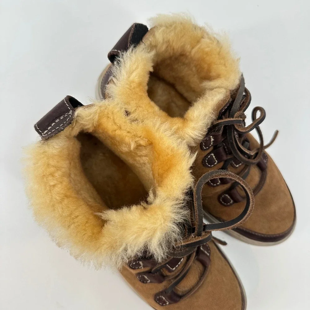 L.L. Bean Mountainside Wicked Good‎ Suede Ankle Boots Lined Brown Women's 6